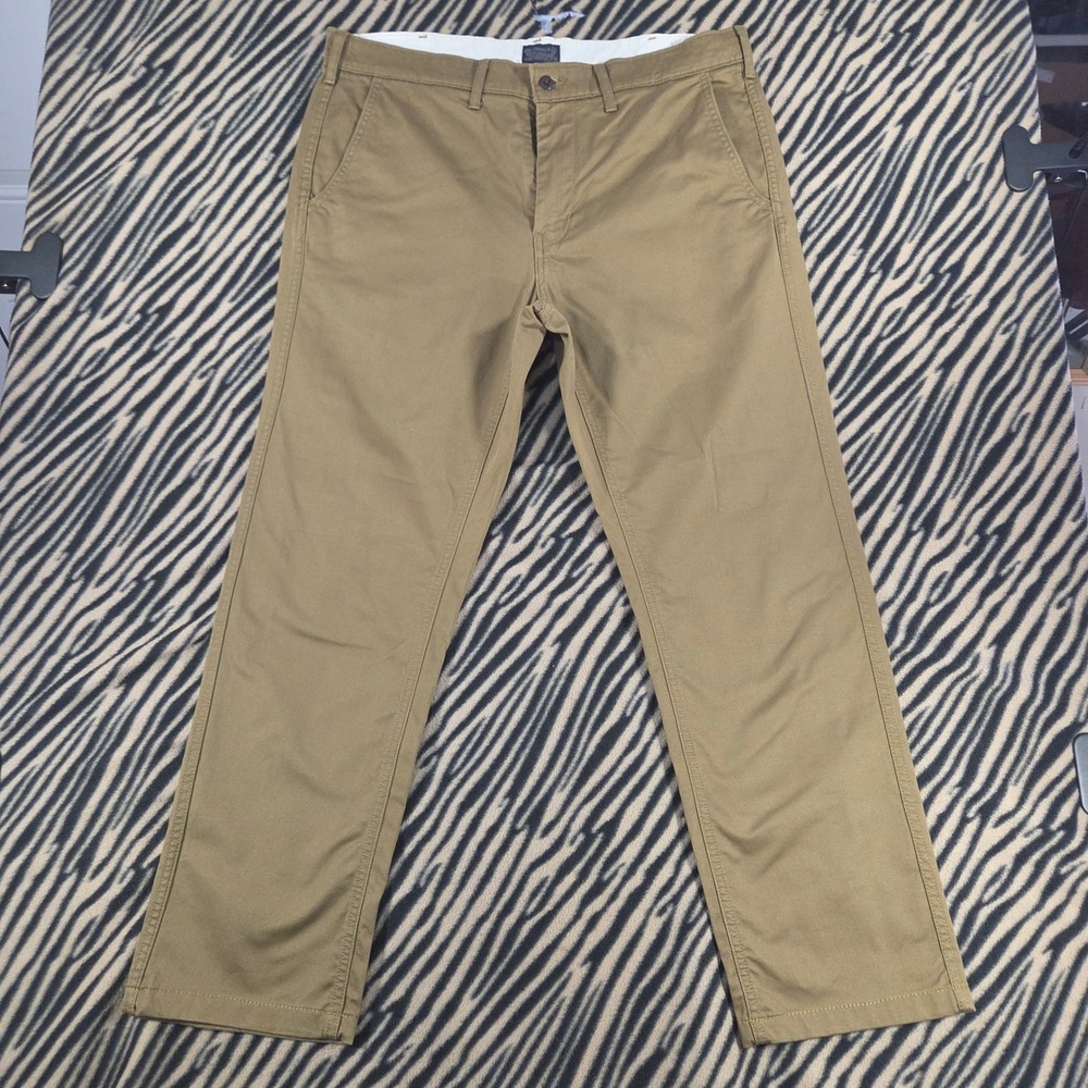 Levi Strauss & Co Two Horse Brand Khaki Chino Pants Mens Tan Straight Leg 34x30
